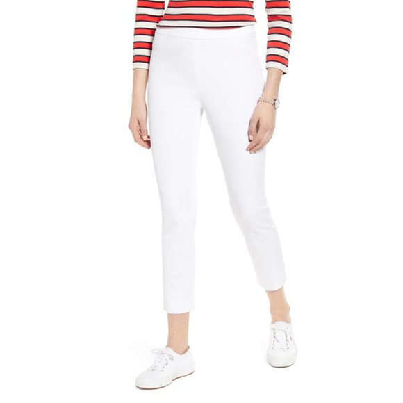 1901 Pants - NEW 1901 Stretch Ankle Crop Skinny Split Hem Pants White 14
